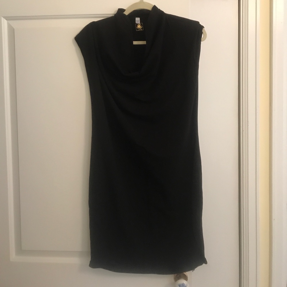 Petit Bateau Black Cowl Neck Dress